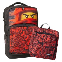 Рюкзак школный  LEGO MAXI NINJAGO, Red с сумкой для обуви / арт. 20214-2202