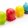 10525 Сборный набор для ванной ( кит, осьминог, тюлень, краб) ц.Зеленый,Желтый,Голубой,Красный UBBI