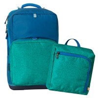 Рюкзак школный LEGO MAXI NINJAGO, Navy/Bluish Green с сумкой для обуви / арт. 20214-2210