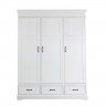 11703085-3 Savona white (без орнамента) Шкаф(3 двери,3 ящика)  ц.Белый KIDSMILL