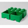 LEGO 40061734 Система хранения 8 темно-зеленый ( 2 выдвижные секции)