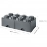 LEGO 40061754 Система хранения 8 темно-серый (2 выдвижные секции)