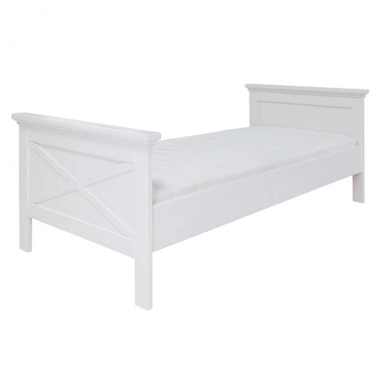 11703090-1 Savona white (с орнаментом) Односпальная кровать 90*200 (каркас) ц.Белый KIDSMILL
