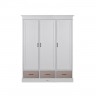 11703957-3 LA PREMIERE II Шкаф (3 двери,3 ящика) ц.Белый /Дуб KIDSMILL