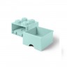 LEGO 40051742 Система хранения 4 бирюза  ( 1 выдвижная секция ) 
