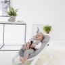 75100754_75100764_ 12101454 Кресло качалка (шезлонг)для новорожденного: Рама+адаптер+Полозья кресла-качалки ц.Серый (Solid grey)+Подушка,KIDSMILL