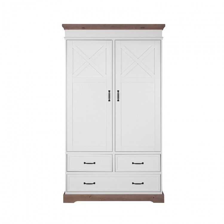 11703063-2 Savona white/grey (с орнаментом) Шкаф (2 двери,3 ящика) ц.Белый/Серый KIDSMILL