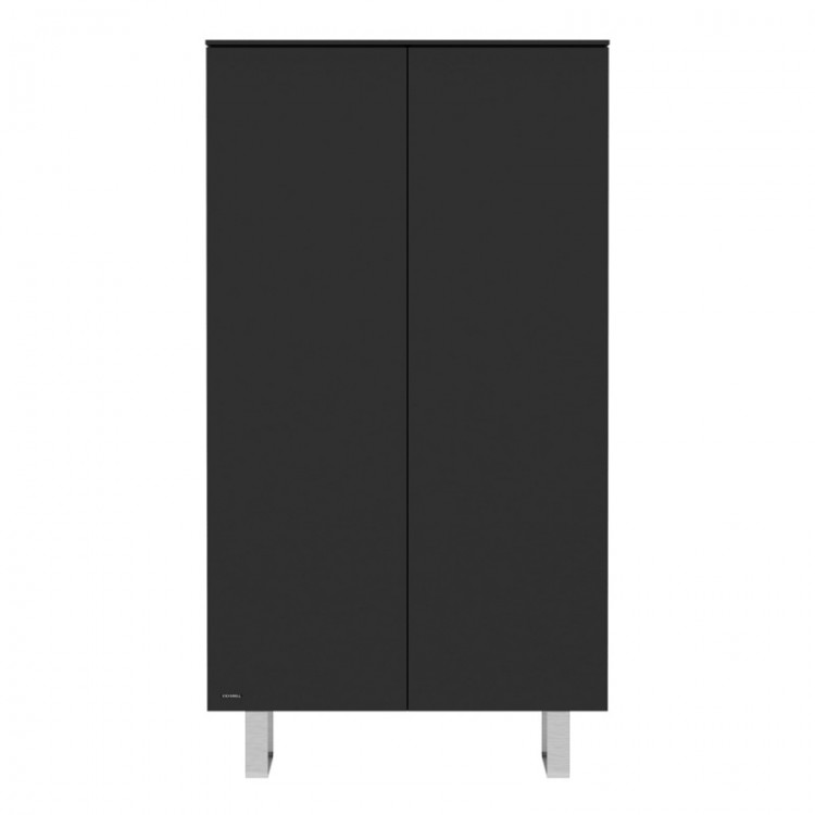 11706352-2  INTENSE BLACK/ STAINLESS STEEL LEGS  Шкаф  ц. Матовый черный / нержавеющая сталь