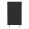 11706352-2  INTENSE BLACK/ STAINLESS STEEL LEGS  Шкаф  ц. Матовый черный / нержавеющая сталь