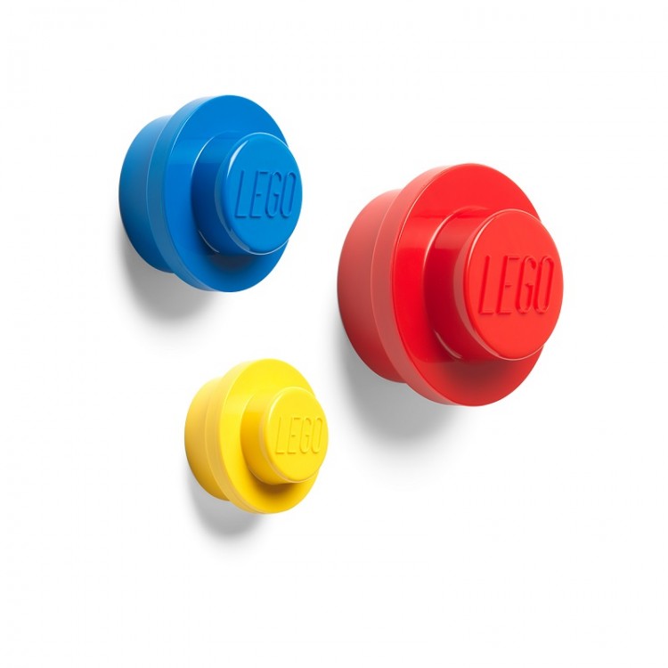 LEGO 40161732 Набор крючков на стену ( 3 шт ), ц.красный, синий, желтый