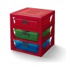 LEGO  40950001 Система хранения 3 ящика STORAGE RACK красный 