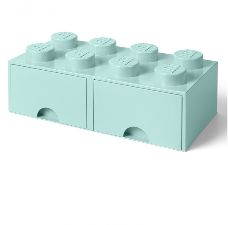 LEGO 40061742 Система хранения 8 светло-голубой аква (2 выдвижные секции)