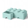 LEGO 40061742 Система хранения 8 светло-голубой аква (2 выдвижные секции)