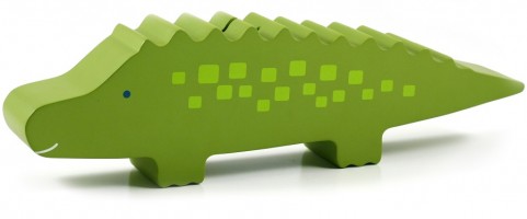 40005 Деревянная копилка Крокодил ц.Зеленый Pearhead