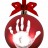 50017 Подарок на ленточке Шар на ёлку (отпечаток) ц.Красный, Pearhead