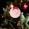 50026 Подарок на ленточке Пяточка-Ладошка (Круг,Слепок) ц.Розовый Pearhead